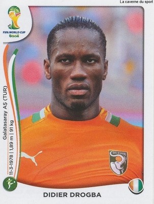 Drogba Sticker 240 DROGBA # IVORY COAST STICKER PANINI FIFA WORLD CUP BRAZIL 2014 | eBay
