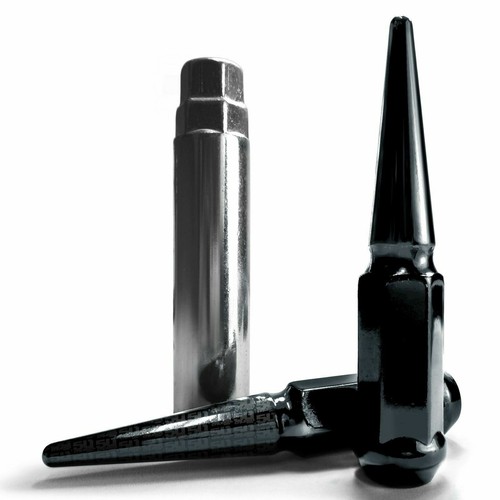 4.5" Long Spike Lug Nuts 12x1.25mm fit Yamaha UTV YXZ1000R Kawasaki Teryx Black - Picture 8 of 9