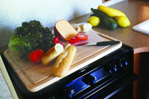 Camco Hardwood Cutting Board and Stove Topper With Non-Skid Backing, Includes... - Picture 2 of 7