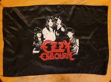 VINTAGE ORIGINAL OZZY OSBOURNE WALL HANGING FLAG SATIN SILK BANNER POSTER