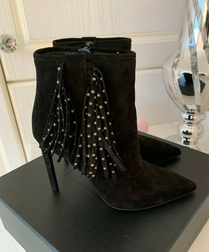 BNIB Saint Laurent YSL Black Suede 
