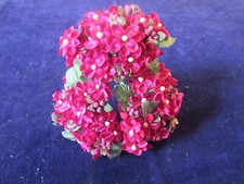 Vtg Craft Millinery Flower Collection Rich Red 1/2-1" Small Blooms Korea H5202