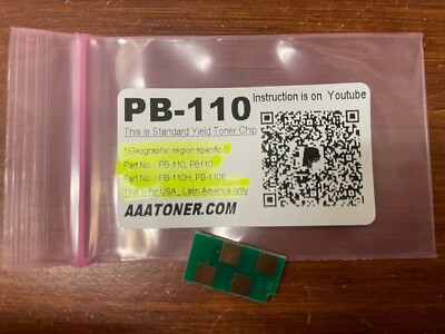 5 x Toner Chip Refill for PB-110, PB110 Pantum P1000, P1050, P2000, P2010, P2050