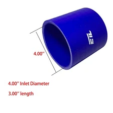 Straight Silicone Hose Intercooler Turbo Pipe 4.00'' Diameter 3.00'' Length Blue