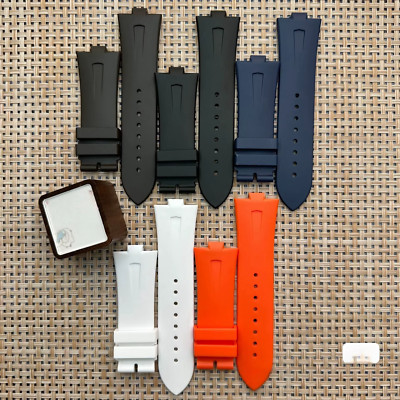 25x8mm Rubber Strap Watch Band Fits Vacheron Constantin Overseas VC47450 VC49020