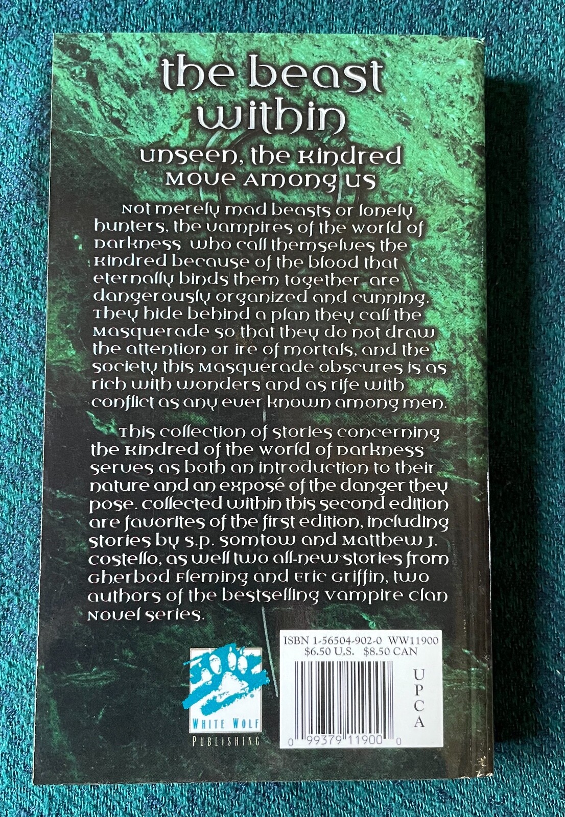 The Beast Within Rare 2nd Edition 1st Printing 2001 Vampire JDR - 2