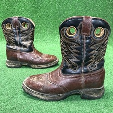 Child s Lil' Durango Little Kid Brown Black Saddle Western 8" Boot 3M BT200