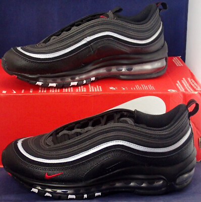 2021 Nike Air Max 97 Black Sport Red White Youth SZ 6Y 921522