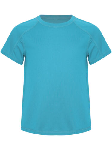 Kids Boys Top Golf Tee Soccer T-shirt Solid Color Blouse Tennis Sweatshirt Gym - Picture 33 of 63