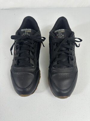 Leather Black Vintage Reebok Shoes Mens Reebok Classic Leather
