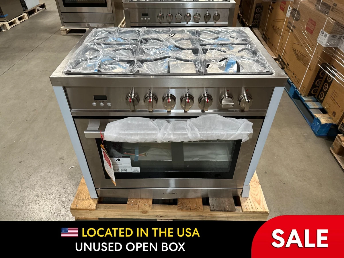 36 in. 220 240 V Dual Fuel Range 5 Burners OPEN BOX COSMETIC