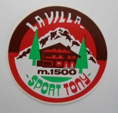Souvenir-Aufkleber Sport Tony La Villa Alta Badia Dolomiten Piz la Ila 80er