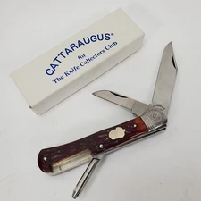 1990 Cattaraugus  K.C.C. FH3 English Jack Knife w/Engraved Bolsters Japan RARE