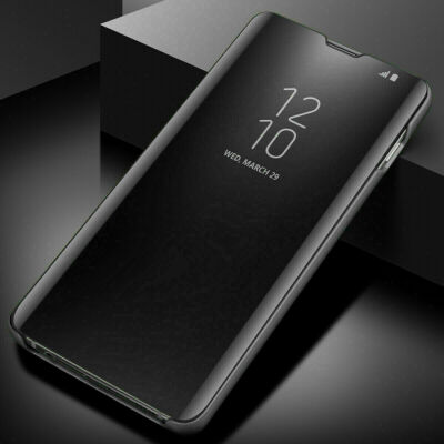 Flip Clear View Mirror Phone Case For Samsung S8 S9 S10 S20 S21 Note 10 20 Ultra
