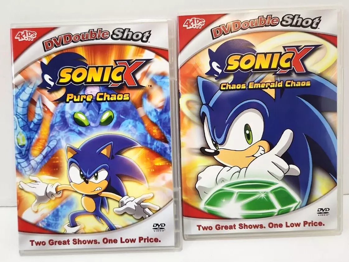 Lot of 2 Sonic X: Pure Chaos Emerald Chaos DVD Slim Cases