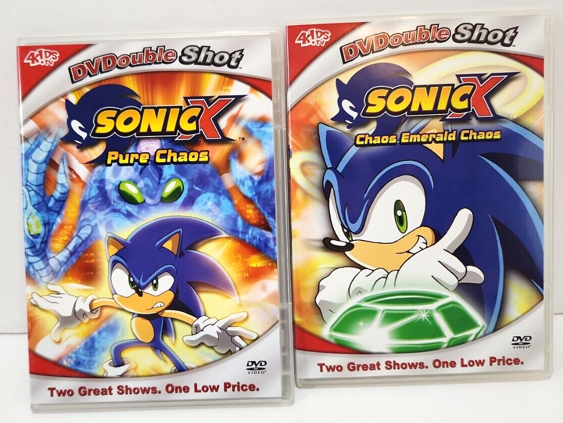 Sonic X Anime Dub Dvd 4Kids TV Pure Chaos Doubleshot