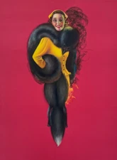 Rare Vintage 1930s or 40s Billy DeVorss 12x16 Art Deco Pin-Up Print