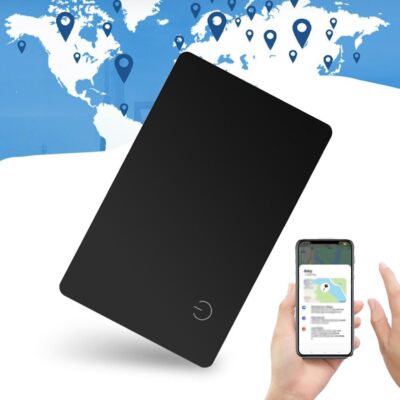 Smart Card Finder Tracker IPX8 GPS Waller Tracker Karte Schwarz für iPhone IOS