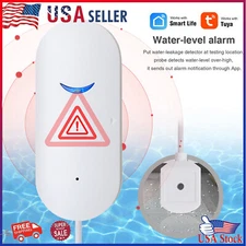 WIFI Water Leak Sensor Alarm Flood Leakage Detector Overflow Alert APP Control 