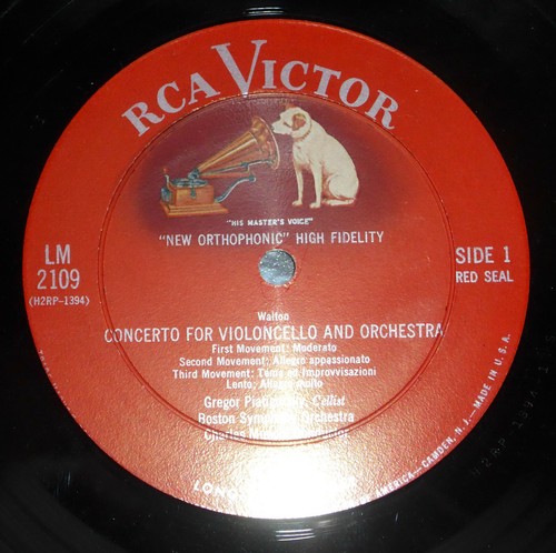 WALTON CELLO CONCERTO / BLOCH SCHELOMO Piatigorsky Boston Symphony 1964 LP - Imagen 3 de 3