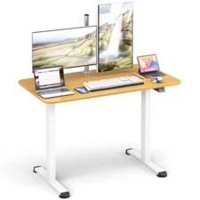 Electric Sit Standing Desk Adjustable Table Home Office Heavy-duty Metal Frame