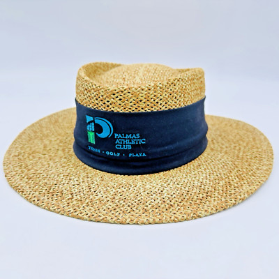 Imperial Panama Style Straw Hat Palmas Del Mar Club Puerto Rico Golf XL 23