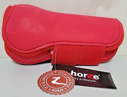 Horze Plastic Horse Tendon Boots 19415-CRE-C 8.26" Red Equine Horse