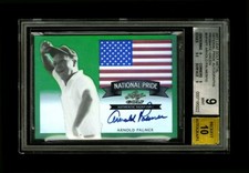 2011 LEAF GOLF METAL NATIONAL PRIDE AUTOGRAPHS ARNOLD PALMER 9/10 BGS 10 SIGNED 