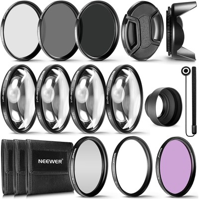52MM Complete Lens Filter Accessory Kit for Lenses with 52MM Filter
