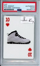 PHIL KNIGHT NIKE SIGNED AIR MICHAEL JORDAN SHOE CARD CUT PSA DNA COA AUTOGRAPH