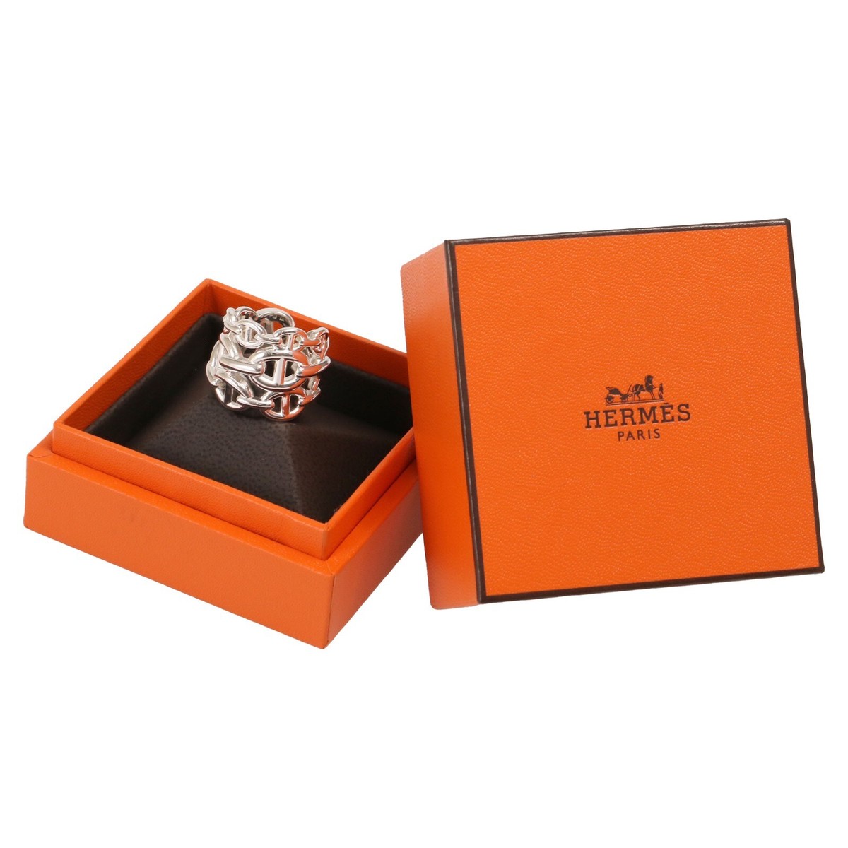 シェーヌダンクル【HERMES】Chaine d'ancre Enchainee リング GM HERMES Ring Chaine D'ancre Enchainee GM silver925 H109506B