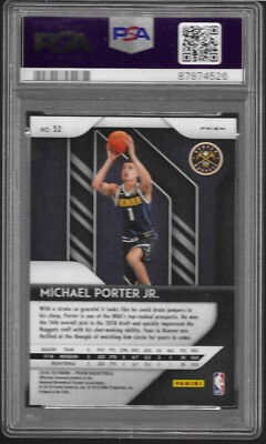 2018/19 Michael Porter Jr. Panini Prizm Silver Rookie PSA 9