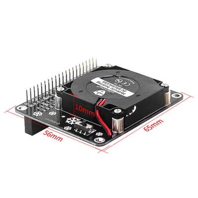 5V GPIO Cooling Fan with LED Light Mini Turbo Fan for Raspberry Pi 4B/3B+/3B