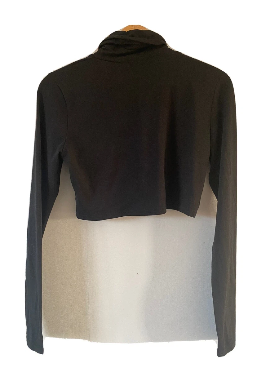 Long sleeve cropped clearance turtleneck