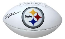 DIONTAE JOHNSON Signed Pittsburgh Steelers Logo Football (Beckett Witnessed}