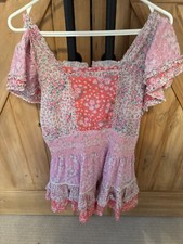 Love Shack Fancy Womens Short Dress Pink floral Size Medium