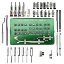 MCT Implant Fixture & Screw Removal Master Kit FSRK-02 Reverse Drill Universal