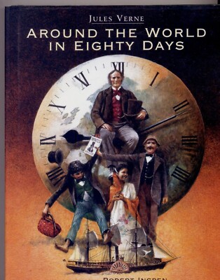 AROUND THE WORLD IN EIGHTY DAYS, Jules Verne  2000 by Barnes & Noble, H/C 1st Ed