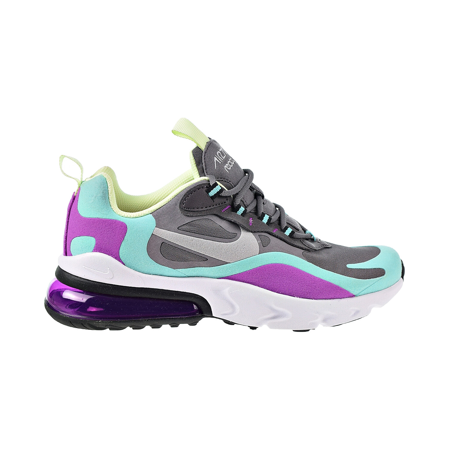 Кроссовки Nike Air Max 270 React Big Kids Gunsmoke-Фиолетово-серебристые BQ0103-007