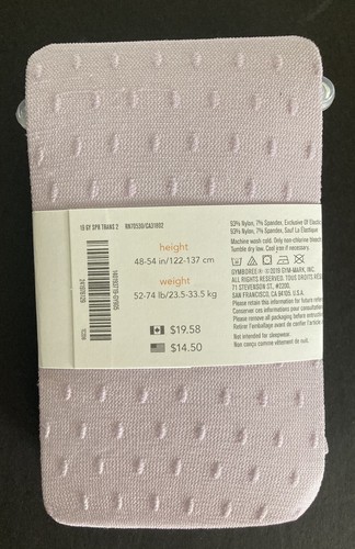 NWT Gymboree M 7-8 Lavender Light Purple Polka Dot Textured Nylon Tights - Picture 2 of 3