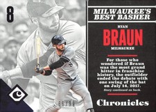 2017 Panini Chronicles Purple #40 Ryan Braun /99