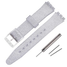 Silicone Rubber Watch Strap/Watch Band Replacement for Swatch 19mm