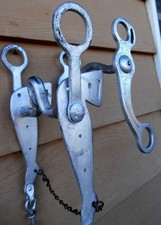 2 Vintage Horse Bits 1 Gal Leg 1 Colorado Bit/Spur Rein Chains