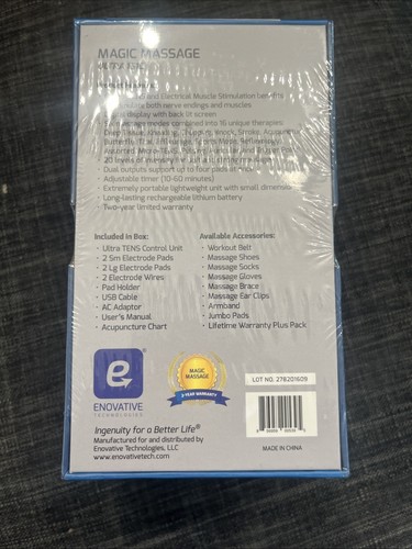 Magic Message Ultra 1610 TENS EMS Einheit Elektroden Pads, Socken, Drähte, Adapter BOX - Bild 3 von 4