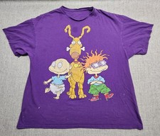 Vintage Nickelodeon Rugrats Shirt Mens 3XL Cartoons Ren Stimpy Y2K