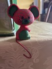 Vintage 1977 Stocking Hanger Calico Mouse Hallmark Christmas Red Holder — photo 3