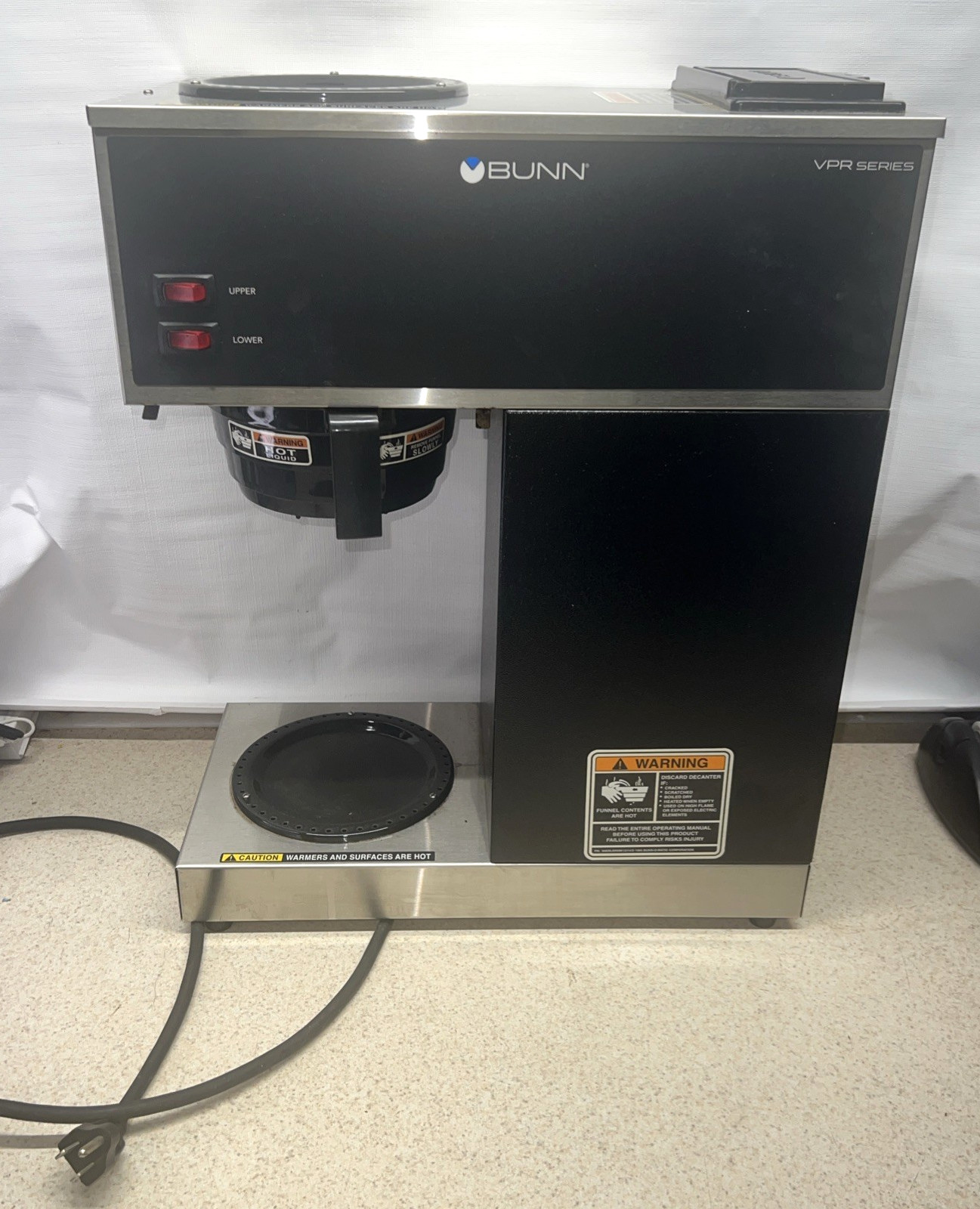 BUNN VPR Series 33200 Commercial Coffee Maker Working/Tested. No Carafes
