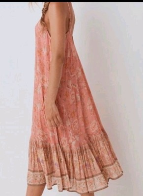 Spell & The Gypsy Seashell Strappy Midi Dress Coral Size XL NWT RARE | eBay