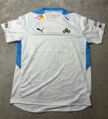 PUMA Cloud9 X E7 Gameday Esports Jersey Mens Size L White Blue WINSOME Gaming