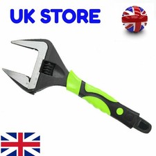 Image of Extra Wide Jaw Adjustable Wrench Spanner 6" 8" 10" 12" Heavy Duty 0-60MM Opening